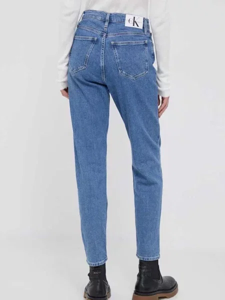 Džíny Calvin Klein Jeans high waist modré