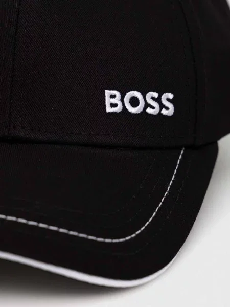 Однотонная кепка Boss черная