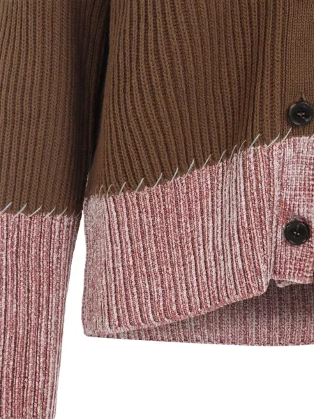 Cardigan Marni cu decolteu în V maro