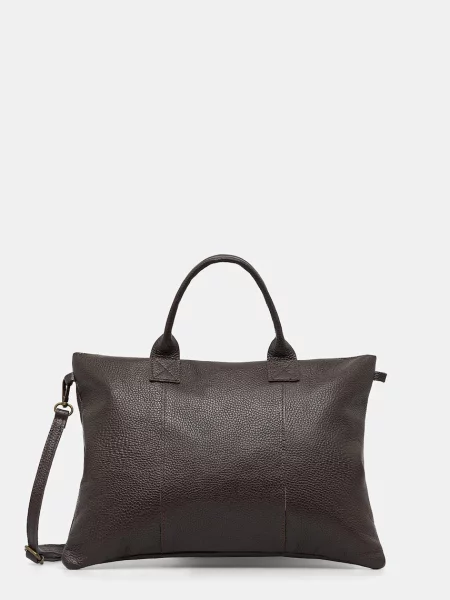 Usnjena torba za prenosnik Answear.LAB 37 x 25 x 28 cm rjava