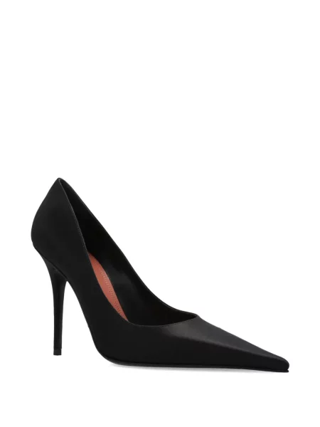 Pantofi cu toc Amina Muaddi din satin negru