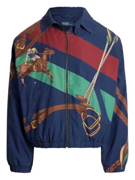Krótka czapka z daszkiem Polo Ralph Lauren w jodełkę jednorzędowa niebieska