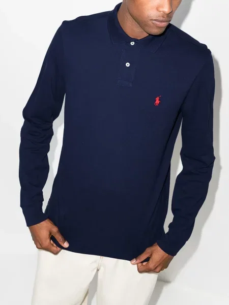 Polo Polo Ralph Lauren cu broderie alb