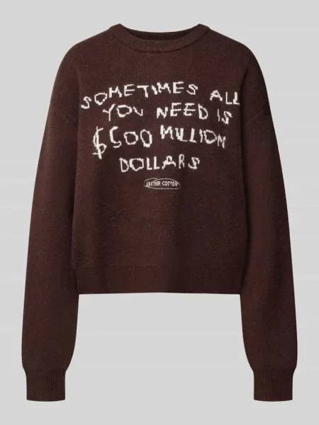 Sweter z dzianiny o kroju relaxed fit z napisem ze sloganem Another Cotton Lab