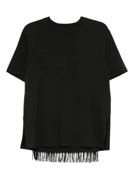 Tricou Sportmax cu franjuri negru