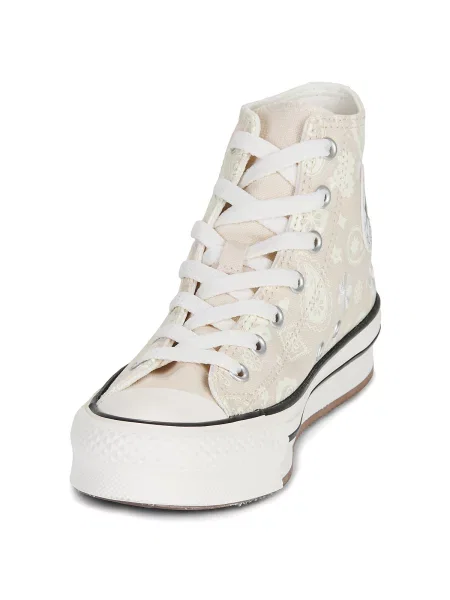 Členkové topánky Converse béžová