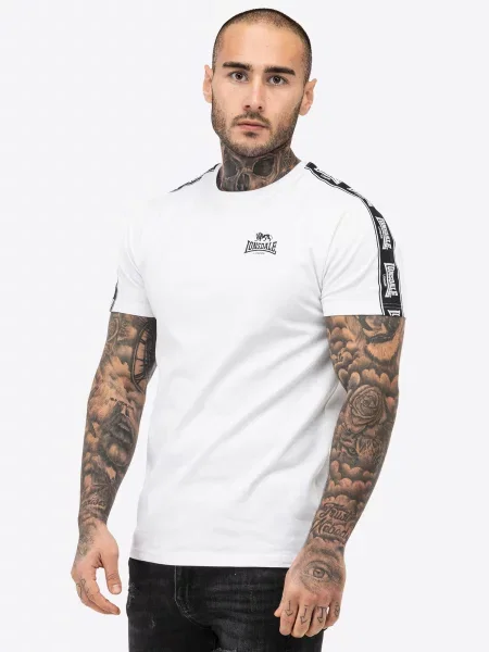 LONSDALE Tricou Brindister negru alb