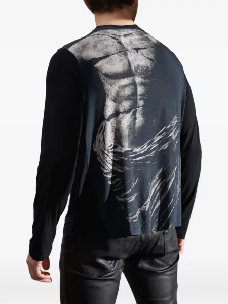 Lung tricou Tessitura negru