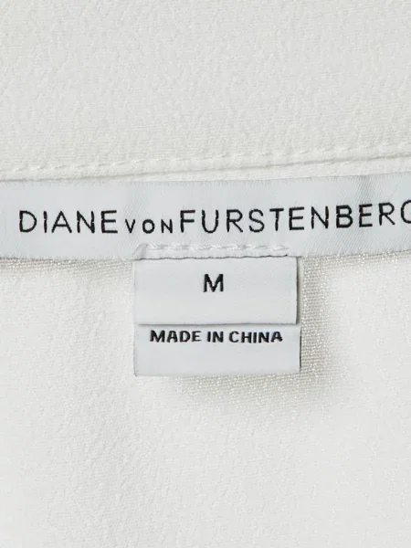 Top Dvf Diane Von Furstenberg din crep alb