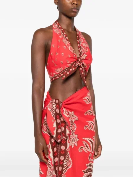 Bluză Farm Rio cu model floral cu imagine roșu