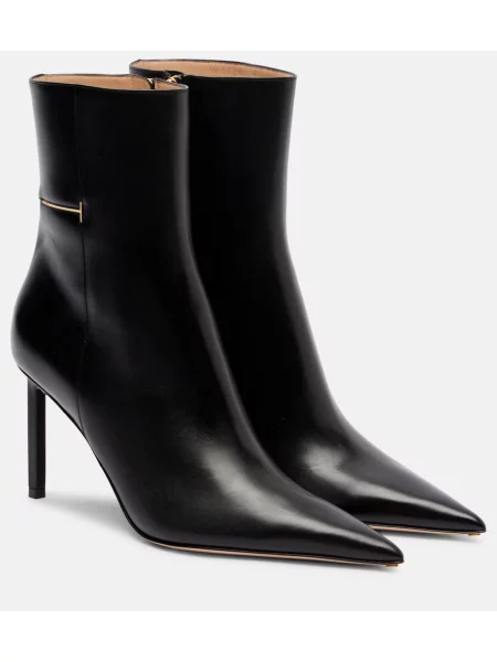 Cizme scurte Tom Ford din piele negru