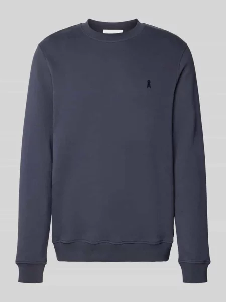 Bluza o kroju regular fit z czystej bawełny ekologicznej model ‘BAARO FLEECE’ Armedangels granatowa