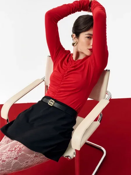 Спідниця-шорти VMMA бавовна/віскоза чорний