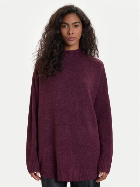 VERO MODA Sveter VMPLAZA vínovo červená fialová