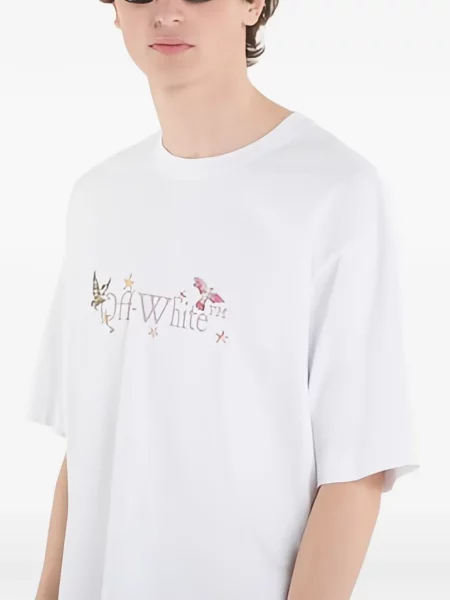 Tricou Off-white cu imagine alb