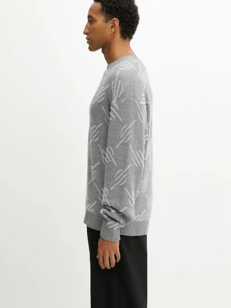 Daily Paper sweter Tevin Monogram Knit szary