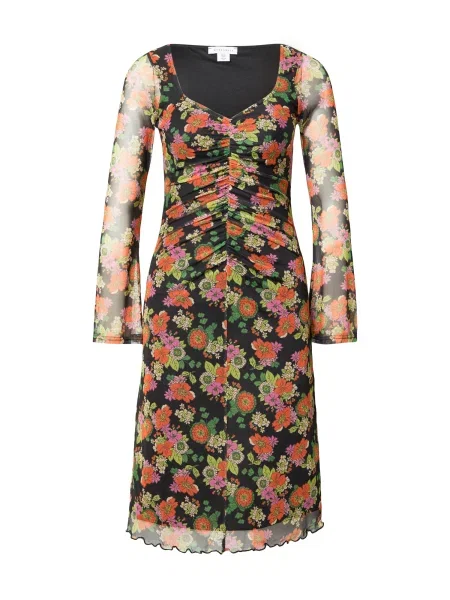 Warehouse Rochie / verde deschis / roz pudră / portocaliu închis negru