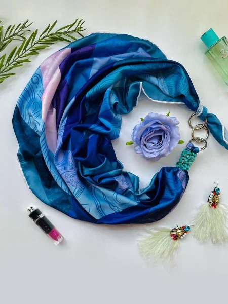 MyScarf Basic Хустка Шовк блакитний