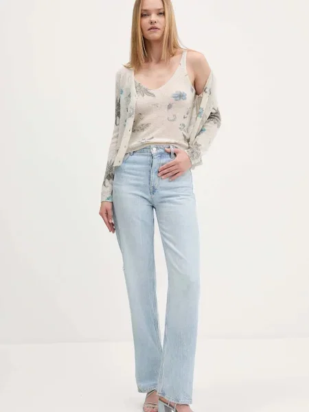 Кардиган з домішкою вовни Desigual ESTOCOLMO легкий бежевий