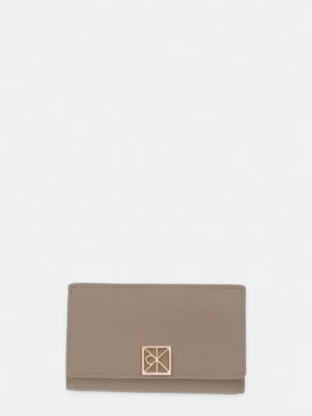 Calvin Klein etui za kartice usnjen bež