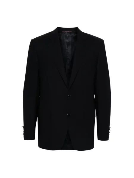 Marynarka Canali wełniana klasyczna niebieska