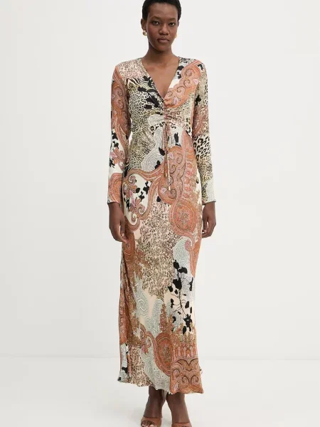 Marciano by Guess sukienka z GWENDA brązowa