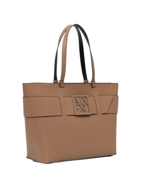 Geantă shopper Armani Exchange maro