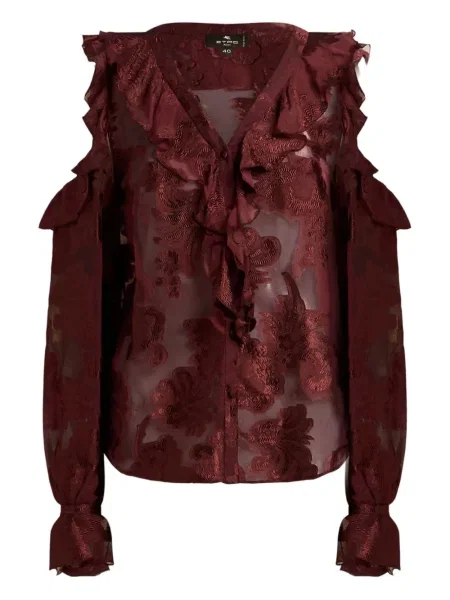Cămașă Etro din șifon roșu
