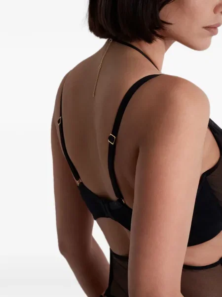 Sutien triunghi Aubade cu broderie negru
