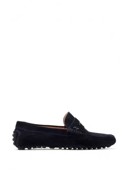 Pantofi loafer Forsa din piele de căprioară albastru