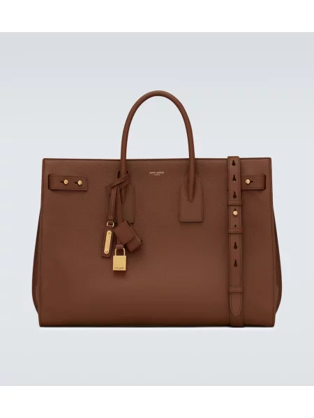 Geantă Saint Laurent din piele maro