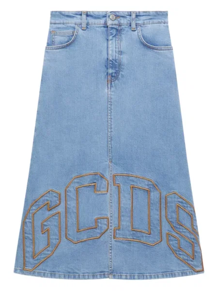 Fustă Gcds cu broderie albastru