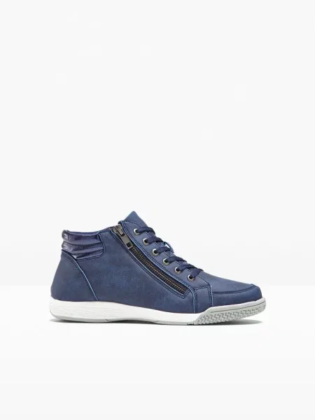 Wysokie sneakersy z zamkiem niebieskie