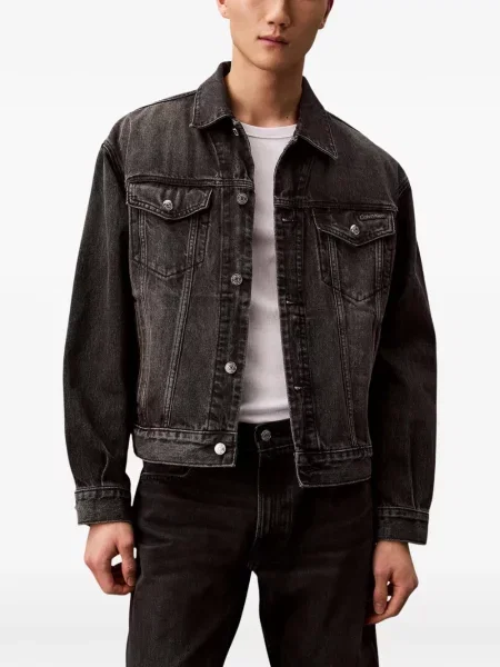 Geacă de blugi Calvin Klein Jeans negru