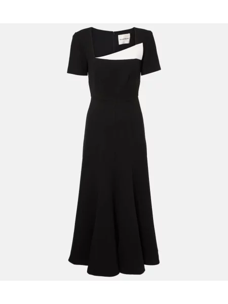 Sukienka midi Roland Mouret do kolan garniturowa czarna