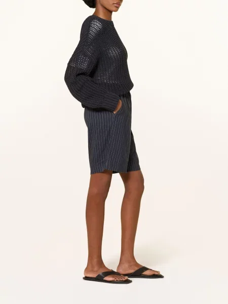 Juvia Szorty Inka Z Lnem blau białe