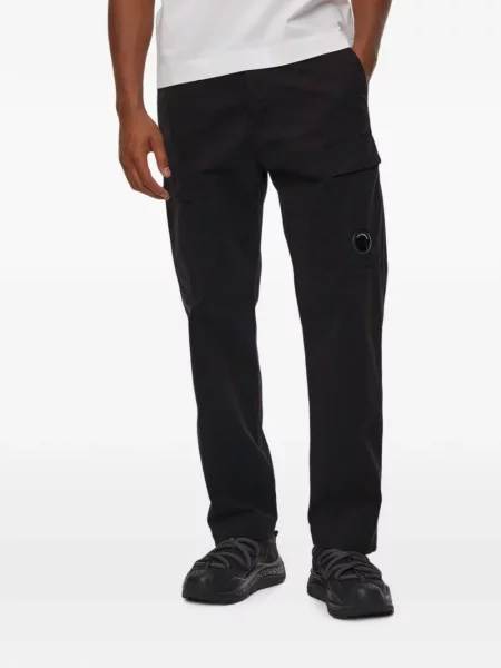 Pantaloni cargo C.p. Company din satin negru