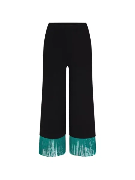 Pantaloni Simon Miller cu franjuri negru