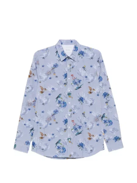 Cămașă Gazzarrini cu model floral cu imagine albastru