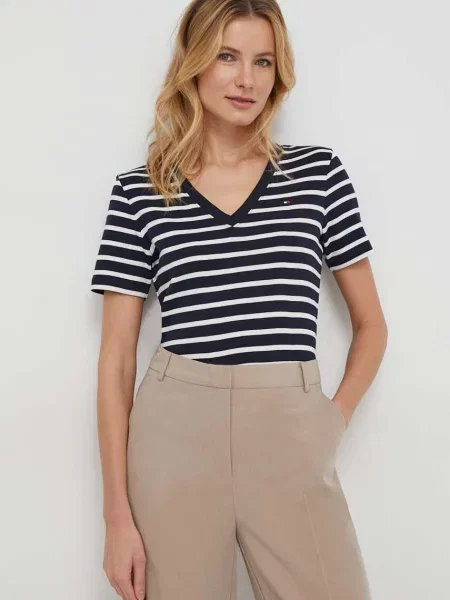 Тениска Tommy Hilfiger тъмносиньо
