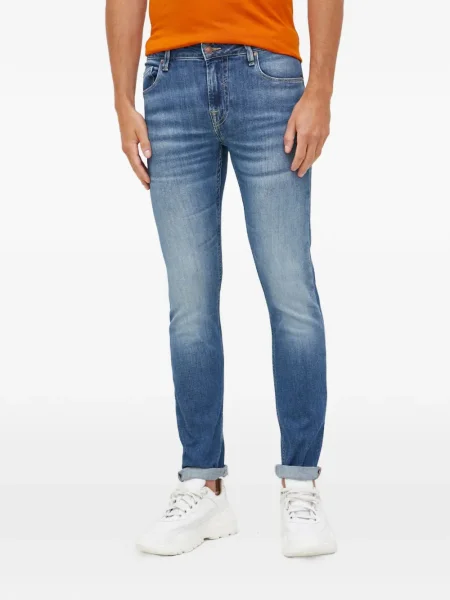 Blugi Guess cu 5 buzunare albastru