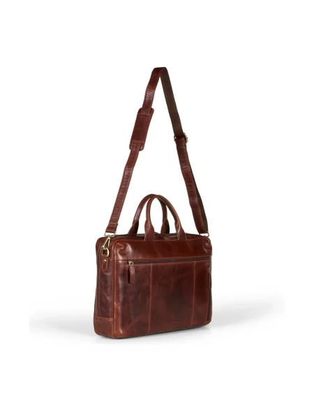 Torba na laptopa Howard London skórzana brązowa