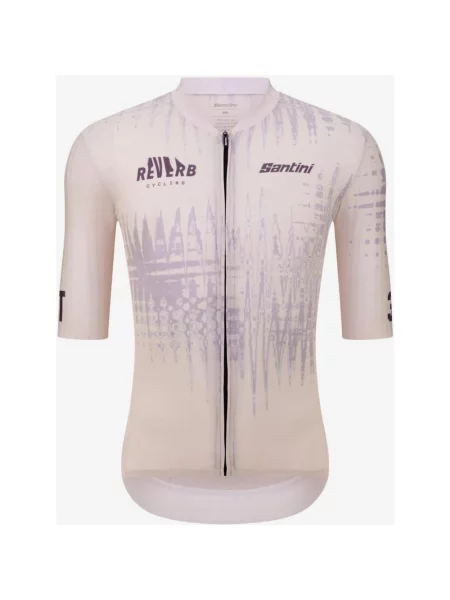 Koszulka rowerowa Santini x Reverb Cycling z krótkim rękawem XS beżowa