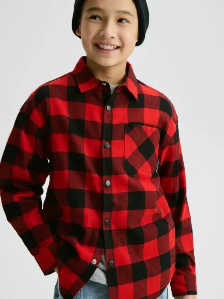 Рубашка в клетку Reserved красная