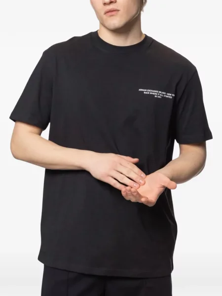 Koszulka Armani Exchange z nadrukiem czarna