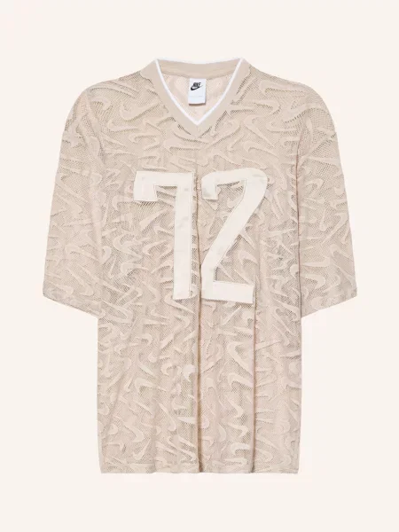 Nike Oversized Tričko Sportswear Chill Lace Ze Síťoviny krémová