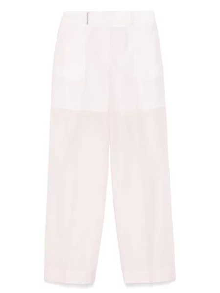 Pantaloni Peserico plisate roz