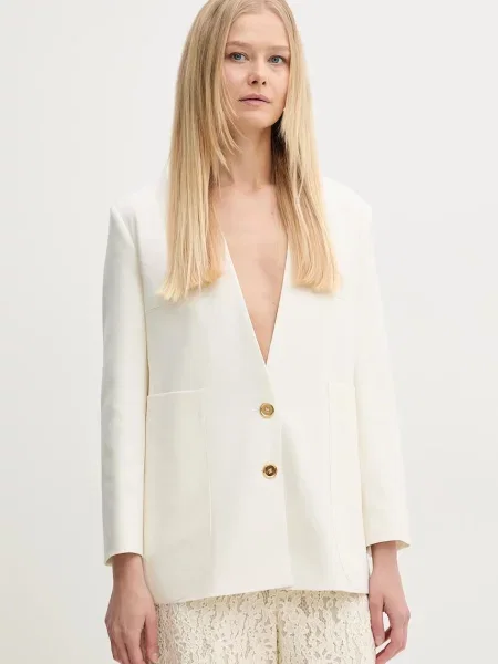 Patou marynarka wełniana beżowa