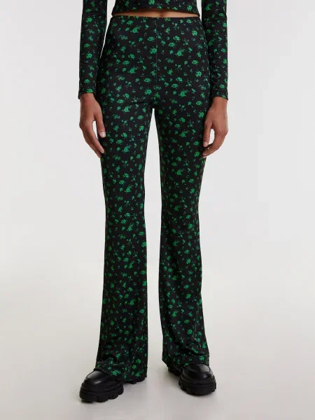 EDITED Pantaloni Zelinda verde negru