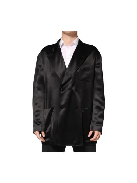 Jedwabny garnitur Dolce And Gabbana czarny